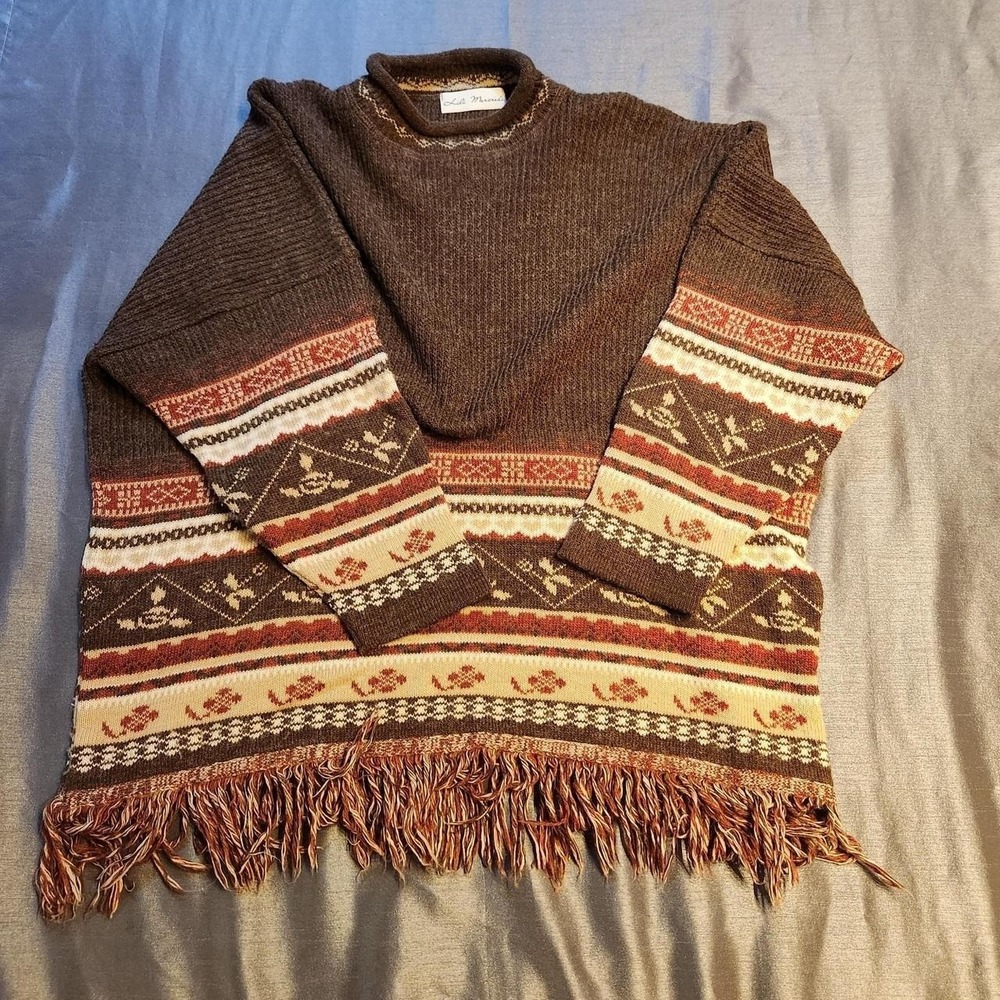 Vintage Fringe Lili Mercredi Knitted Sweater